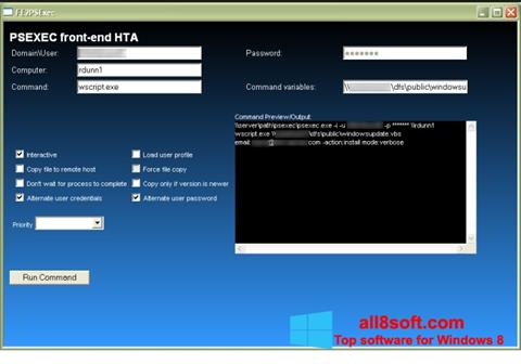 Screenshot PsExec untuk Windows 8