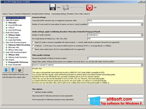 Screenshot PS3 Media Server untuk Windows 8