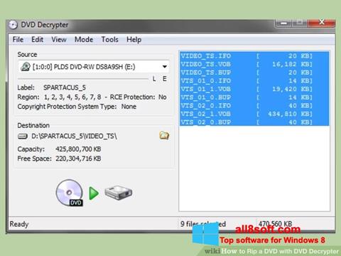 Screenshot DVD Decrypter untuk Windows 8