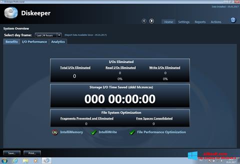 Screenshot Diskeeper untuk Windows 8
