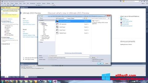 Screenshot Microsoft Visual Basic untuk Windows 8