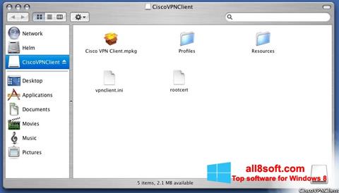 Screenshot Cisco VPN Client untuk Windows 8
