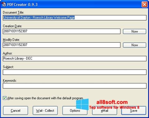 Screenshot PDFCreator untuk Windows 8