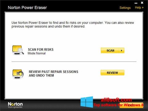 Screenshot Norton Power Eraser untuk Windows 8