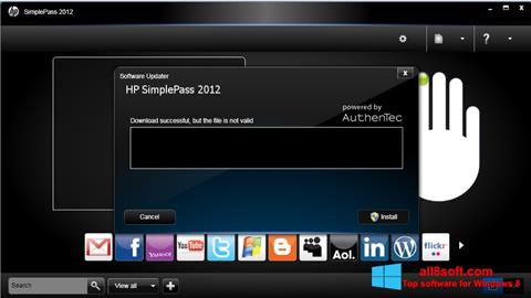 Screenshot HP SimplePass untuk Windows 8
