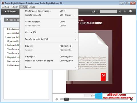 Screenshot Adobe Digital Editions untuk Windows 8