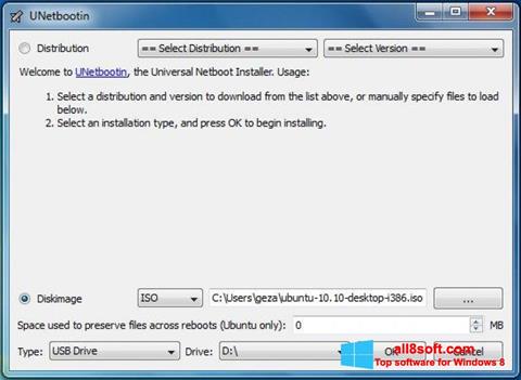 Screenshot UNetbootin untuk Windows 8