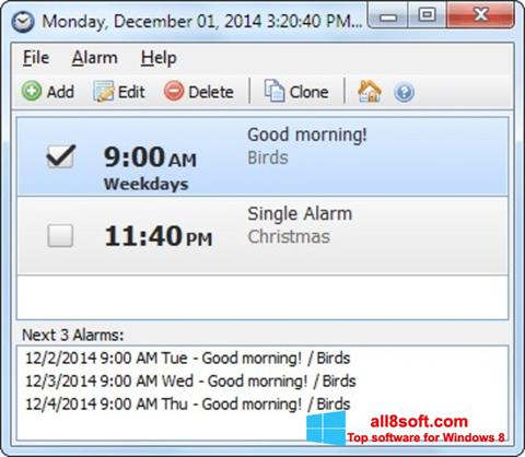 Screenshot Free Alarm Clock untuk Windows 8