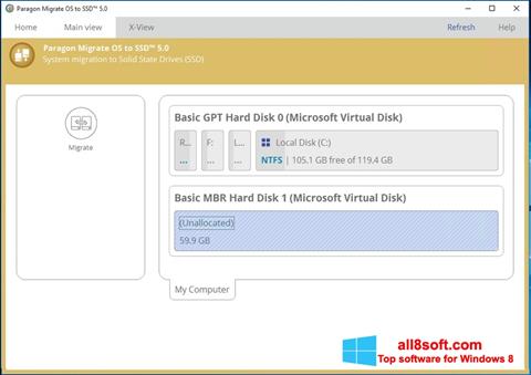 Screenshot Paragon Migrate OS to SSD untuk Windows 8