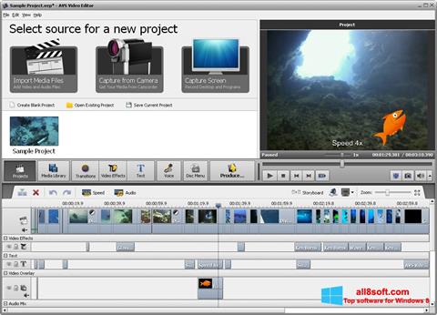Screenshot AVS Video Editor untuk Windows 8