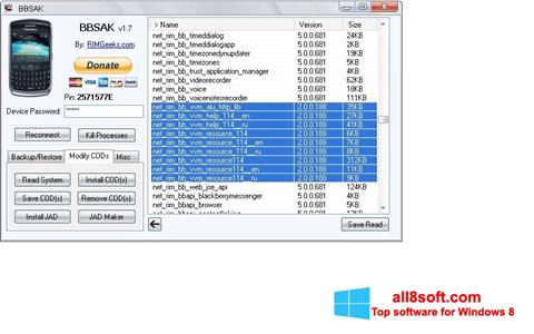 Screenshot BBSAK untuk Windows 8