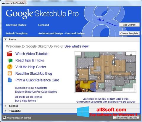 Screenshot Google SketchUp Pro untuk Windows 8