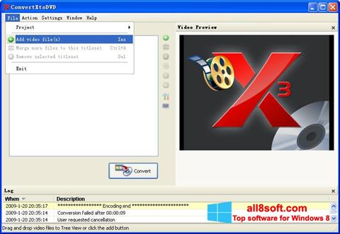 Screenshot ConvertXToDVD untuk Windows 8