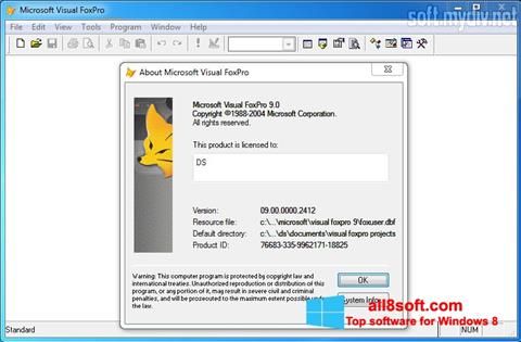 Screenshot Microsoft Visual FoxPro untuk Windows 8