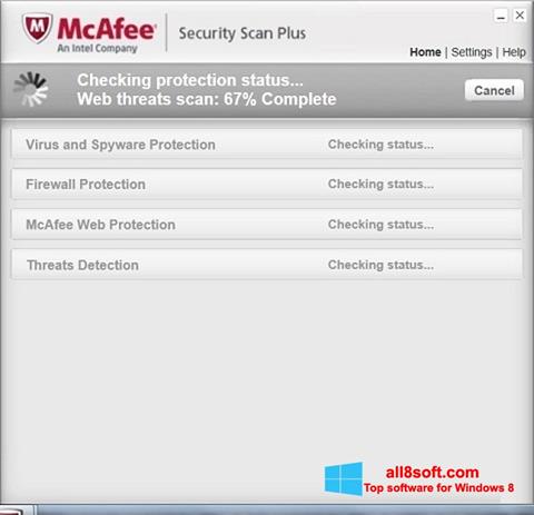 Screenshot McAfee Security Scan Plus untuk Windows 8