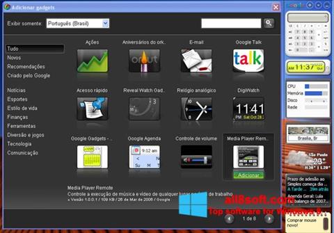 Screenshot Google Desktop untuk Windows 8