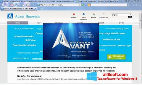 Screenshot Avant Browser untuk Windows 8