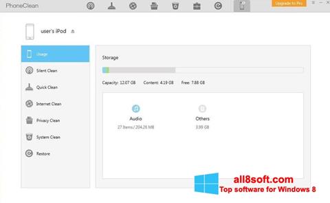 Screenshot PhoneClean untuk Windows 8