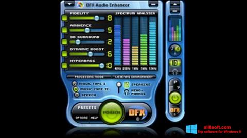 Screenshot DFX Audio Enhancer untuk Windows 8