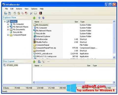 Screenshot InfraRecorder untuk Windows 8