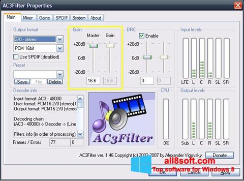 Screenshot AC3Filter untuk Windows 8