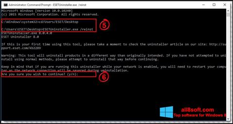 Screenshot ESET Uninstaller untuk Windows 8