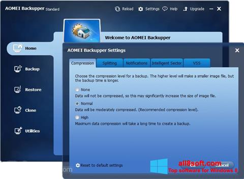 Screenshot AOMEI Backupper untuk Windows 8