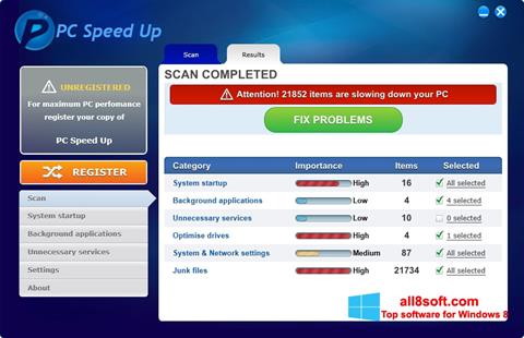 Screenshot PC Speed Up untuk Windows 8