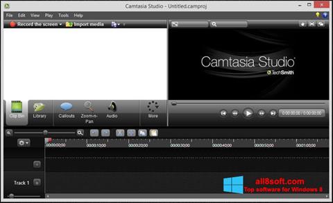Screenshot Camtasia Studio untuk Windows 8