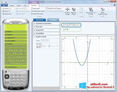 Screenshot Microsoft Mathematics untuk Windows 8