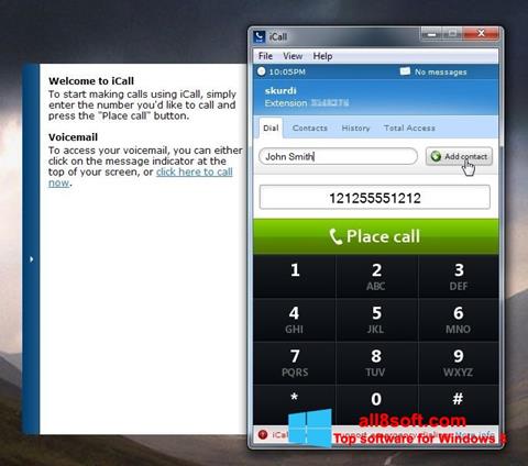 Screenshot iCall untuk Windows 8