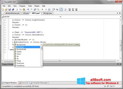 Screenshot Pascal ABC untuk Windows 8