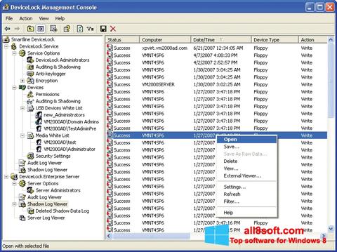 Screenshot DeviceLock untuk Windows 8