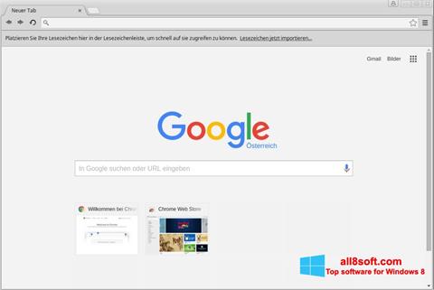 Screenshot Google Chrome untuk Windows 8
