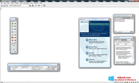 Screenshot Macromedia Dreamweaver untuk Windows 8