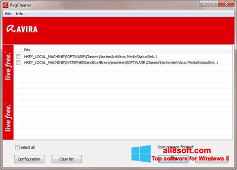 Screenshot Avira Registry Cleaner untuk Windows 8