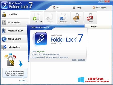Screenshot Folder Lock untuk Windows 8