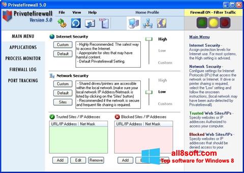 Screenshot Privatefirewall untuk Windows 8