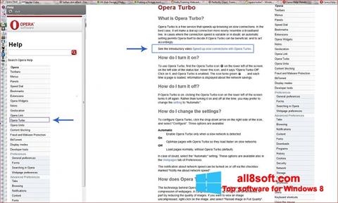 Screenshot Opera Turbo untuk Windows 8